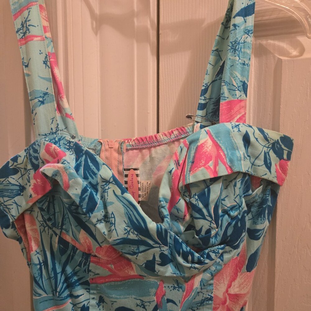EUC Pinup Couture Malibu Tiki Dress- Size M- UNICORN - Picture 3 of 4